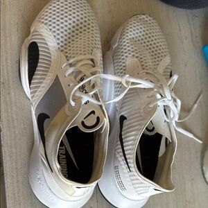 Nike White and Black Training Sneakers